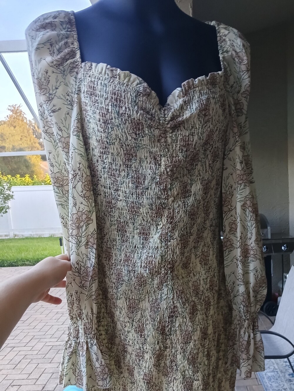 NWT Curvy floral ruched smocked bodycon dress